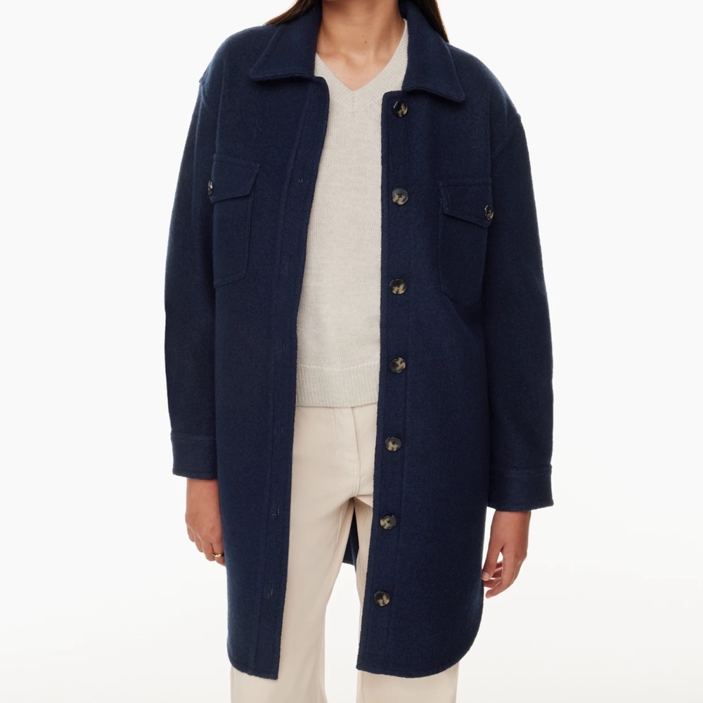 Aritzia Ganna Long Shirt Jacket